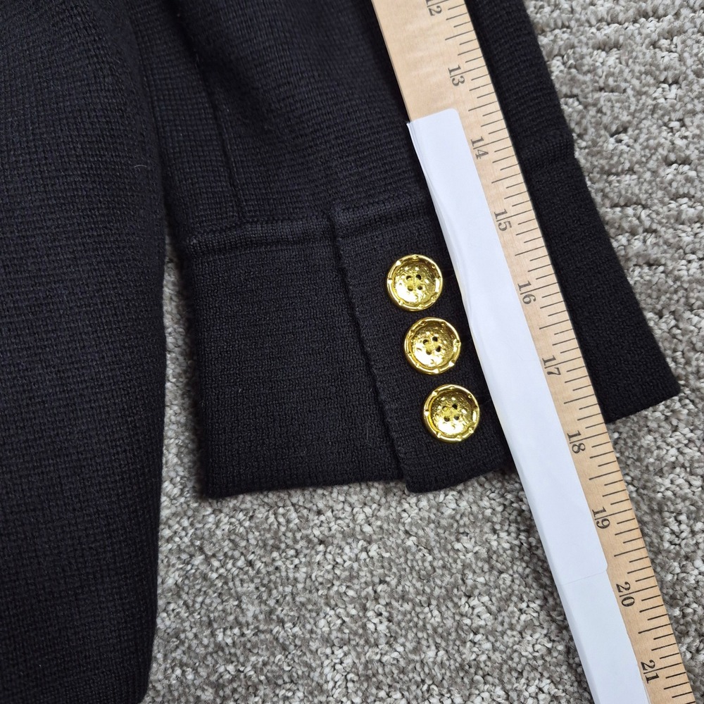 J McLaughlin Prima Crop Cardigan Sweater Jacket Womens M Black Cotton Modal - Picture 7 of 10